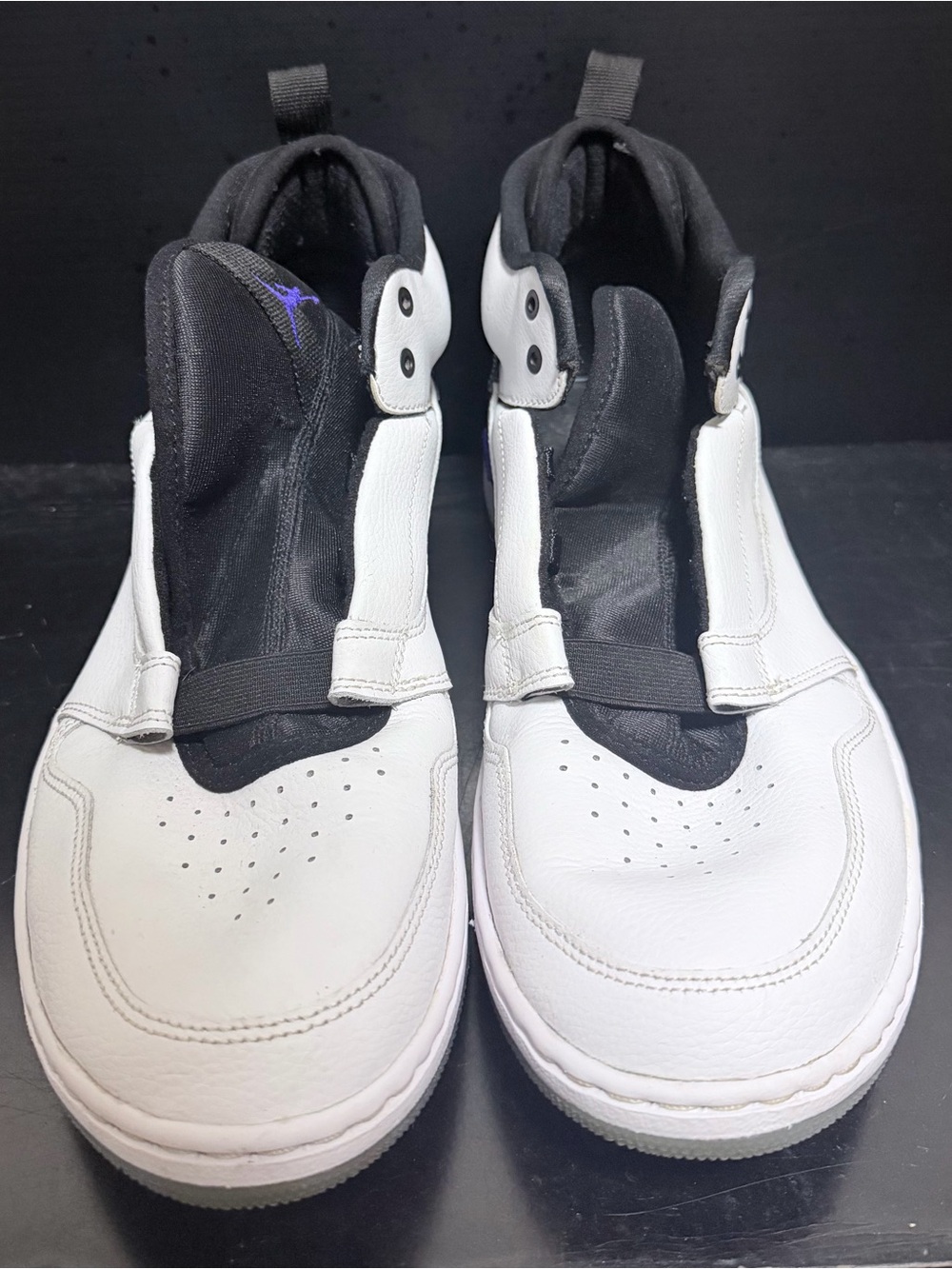 Jordan Fadeaway White Dark Concord Black Basketball Shoes Men’s Size 11